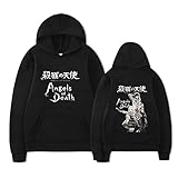 acsefire Damen Herren Anime Hoodie Angels of Death Hoodie Isaac Foster Cosplay Sweatshirt Rachel Gardner Cartoon Manga Pullover Langarm