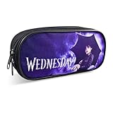 OPEIXSAYKOC Wednesday Federmäppchen Große Kapazität Stiftbox Unisex Pencil Case Mittwoch Federmäppchen mit Reißverschluss für Mädchen Jungen,Wednesday Geschenke,Schule,Schwarz.