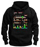 TSP Retro Mario 1UP Kapuzen-Sweatshirt Herren XL Schwarz