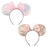 DRESHOW Mausohren Schleife Stirnbänder Glitzer Party Dekoration Cosplay Kostüm für Mädchen & Damen