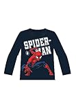 NAME IT Jungen Nmmnaza Spiderman Ls Top Noos Mar, Dark Sapphire, 122-128