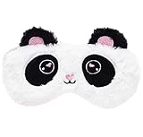 Ulife Mall Süße Panda Schlafmaske Weiche Plüsch Augenbinde, Lustige emoticons Schlafmaske Augenmaske Augenabdeckung für Mädchen Jungen Frauen Männer Kinder Zuhause Schlafen Reisen