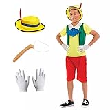 Fun Shack Pinocchio Kostüm Kinder, Kostüm Pinocchio, Holzpuppenkostüm für Jungen S