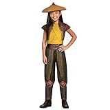 Disguise Disney Raya and The Last Dragon Classic Girls Costume, Brown & Green, Extra Small (3T-4T)