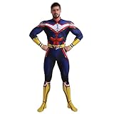 MHA Jumpsuit Superhero All Might Bodysuit Halloween Outfit MHA Einteiliger Anzug Academia Cosplay Kostüm für Kinder