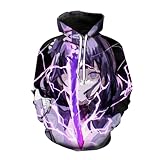 OUHZNUX Game Genshin Impact Raiden Shogun Merch Hoodie für Männer Frauen Teenager Anime Genshin Impact Xiao Cosplay mit Hoodie Sweatshirts-8||XL