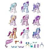 My Little Pony F2031, A New Generation Königliche Gala-Kollektion, Spielzeug für Kinder, 9 Ponyfiguren, 13 Accessoires, Poster