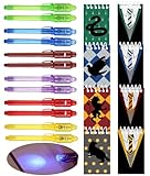 jiaoohoo 12 uv Stift und 12 Notizbuch,Harry Schulparty Mitgebsel Kindergeburtstag Junge & Mädchen,Kindergeburtstag Gastgeschenke, Adventskalender & Kleine Geschenke Kinder,magische Schul Deko