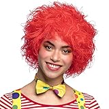 Boland 85920 - Perücke Frizzy, Rot, Kunsthaar, Kurzhaar-Frisur, Clown, Kobold, Faschingsperücke