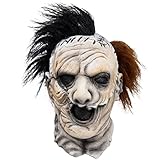 XehCaol Texas Chainsaw Massacre Maske - Creepy Fake Human leatherface Maske Halloween Scary Horror Movie Cosplay Costume Props (Massacre maske)