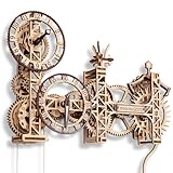 WOODEN.CITY Steampunk Wanduhr - DIY 3D Holzpuzzle, Mechanisches Modell mit Pendelmechanismus, 269 Teile, Ideal für Bastler und Vintage-Liebhaber, Dekorative Uhr