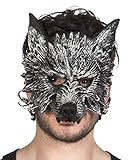 Boland 97516 - Werwolf-Maske, Halbmaske aus Schaumstoff, Gesichts-Maske, Accessoire, Kostüm, Karneval, Mottoparty, Halloween