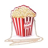 LUI SUI Mädchen PU Leder Geldbörse Popcorn süße Geldbörse kleine Umhängetasche Persönlichkeit Mini Umhängetasche Handtaschen