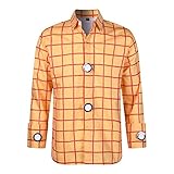 AYYOHON Woody Shirt Cowgirl Jessie Kostüm Hemd Herren Plaid Button Down Langarm Arbeit Freizeithemd XL