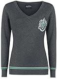 Harry Potter Slytherin Frauen Strickpullover grau meliert M 71% Viskose, 29% Polyamid Fan-Merch, Filme