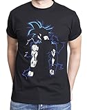 Goku Herren T-Shirt Goku Dragon Master Son Ball Vegeta Turtle Roshi Db, Farbe:Schwarz;Größe:L