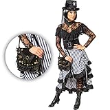 NET TOYS Elegante Steampunk-Handtasche für Frauen - Schwarz - Edles Damen-Accessoires Retro-futurismus - EIN Blickfang für Kostümfest & Karneval