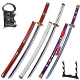 3er Set Roronoa Zoro Cosplay Schwerter,Kitetsu,Wado Ichimonji,Yama Emma,Zoro Rollenspiel Zubehör,für Rollenspiele und Sammlung