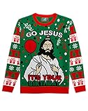 Shirtgeil Ugly Christmas Strickpullover Herren Damen Go Jesus It's Your Birthday Sweater X-Large