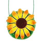 W WIDMANN MILANO Party Fashion 05848 - Handtasche Sonnenblume, Gärtner/in, Blume, Hippie-Kostüm, Accessoire, Mottoparty, Karneval