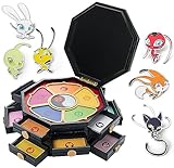 Miraculous Ladybug Schatulle aus Holz | original & offiziell lizensiert | 2er Set aus Master Fu Miracle Box 26cm + 6 Anstecker