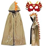 Sunshine smile Karneval Dinosaurier Umhang,dinosaurier kostüm umhang kinder,Karneval Dinosaurier Halloween,Dinosaurier umhang kinder,Drachen Mantel Kleidung für Rollenspie