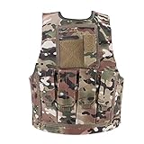 Alomejor Kinder Camouflage Art Kids Security Guard Weste für Kinder Training Military Army Weste(CP)