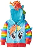 My little Pony Rainbow Dash Blau Mädchens Kostüm Hoodie Sweatshirt (Mädchens 16)