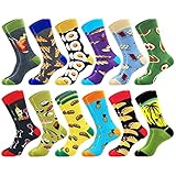 Belloxis Bunte Socken Herren 43-46 Baumwolle Motiv Socken Kuschelsocken Socken Wadenstrümpfe Socken Geschenke für Männer
