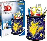 Ravensburger 3D Puzzle 11257 - Utensilo Pokémon Pikachu - 54 Teile - Stiftehalter für Pokémon Fans ab 6 Jahren, Schreibtisch-Organizer für Kinder, Pokémon Geschenk - Ostergeschenke für Kinder