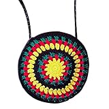 W WIDMANN MILANO Party Fashion 8445H - Häkelhandtasche Jamaika, Reggae, Kostüm, Accessoire, Karneval, Mottoparty