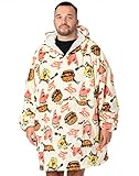 SPONGEBOB SQUAREPANTS übergroße Decke Hoodie Erwachsene Herren Sherpa Fleece Einheitsgröße