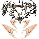 MOSTORY Woodland Fairy Crown mit Elfenohren für Frauen Elfe Cosplay Renaissance
