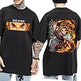 MEDM Demon Slayer Rengoku T-Shirts Tops Kimetsu No Yaiba T-Shirt Anime Uzui Unisex Cartoon Tanjiro Inosuke Zenitsu Nezuko T-Shirt Tops-style3||L