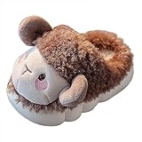 Plüsch Hausschuhe Kinder Drachen Kuscheltier Pantoffeln Mädchen Hausschuhe Mädchen 29 Stitch Schuhe Axolotl Plüschtier Kinder Mädchen 002 Braun,24
