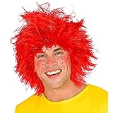 Widmann 01993 - Perücke Kobold, rot, Kunsthaar, Gnome, Zwerge, Elfen, Märchen, Mottoparty, Karneval