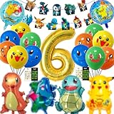 VACBOTT 6 Jahre alt Kinder Geburtstag Luftballons Dekoration, Birthday Decoration for Boys Girls, Kindergeburtstag Deko, Birthday Party Supplies