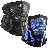 WTACTFUL Schlauchschal Winter Halstuch Halswärmer Warm Winddicht Loop Schal Schlauchtuch Halbe Sturmhaube für Ski Motorrad Fahrrad Radsport Herren Damen Blau