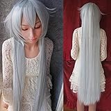 Anime Black Butler Undertaker Kuroshitsuji Under taker Cosplay Wig 110cm Long Heat Resistant Synthetic Hair Wigs + Wig Cap