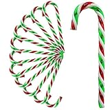 Cepewa Zuckerstange Baumschmuck Christbaumdeko Weihnachtsdeko aus Kunststoff mit Aufhängung 15er Set