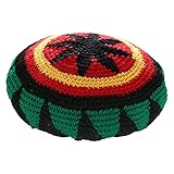 Rasta-Mütze aus Wolle, Reggae, Jamaika Jamaica Mütze, Bunte Beanie, gehäkelt, gestrickt, lockere Baggy Cap, Hippie Hip hop Hat, Skull Cap Herren