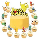 YOGARTH 25 Stück Tortendeko Jungen Mädchen, Kuchen Deko Kindergeburtstag, Tortendekoration Cake Topper Set, Happy Birthday Topper für Kinder Geburtstag Party Kuchen Dekoration Supplies (A)