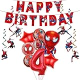 Spiderman Ballon Set, Luftballon 4 Geburtstag, Geburtstagsdeko Jungen 4 Jahre, Spiderman Folienballon, Folienballon Spiderman Geburtstag, Spiderman Geburtstagsdeko, Kindergeburtstag Deko 4 Jahre