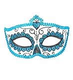 W WIDMANN MILANO Party Fashion 03851 - Augenmaske Dia de los Muertos mit Glitter, Tag der Toten, Maskenball, Motto-Party, Karneval, Halloween