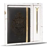 HARRY POTTER - Notizbuch, Notebook, Tagebuch, Heft, Notizblock mit Goldenen Schnatz Stift, Schreibset, Schreibwaren, Fanartikel Geschenke für Kinder, Mädchen