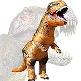 JASHKE Trex Kostüm T rex Kostüme Erwachsene Aufblasbares Kostüm Halloween Kostüm Dinosaurier Kostüm für Erwachsene