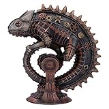 Nemesis Now Steampunk Mechanische Chamäleon-Eidechse, Bronzefigur, 22,3 cm, Bronze