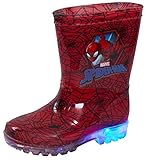 Marvel Spiderman Leuchtende Gummistiefel / Schneestiefel für Kinder, Rot - rot - Größe: 27 EU