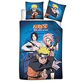 Naruto Kinder Bettwäsche Set Bettbezug 140 x 200 cm + Kissenbezug 63x63 cm…