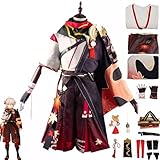 BICOK Spiel Genshin Impact Cosplay Kaedehara Kazuha Cosplay Kostüm Karneval Halloween Kostüme Perücke Clogs Voll 101